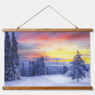 Winter scenery  hanging tapestry
