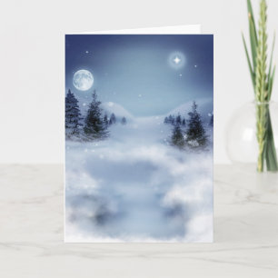Winter scenery holiday card