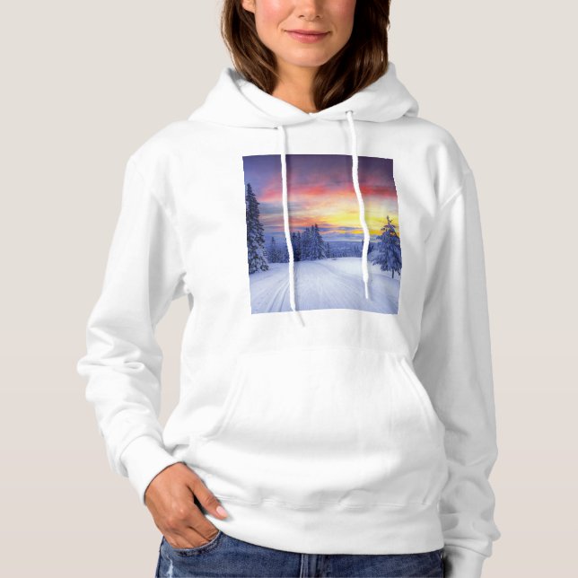 Winter scenery   hoodie (Front)