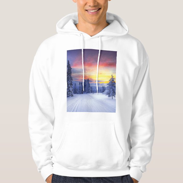 Winter scenery  hoodie (Front)