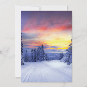 Winter scenery invitation