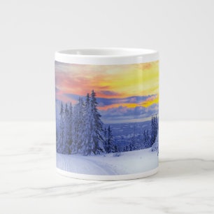 Winter scenery large coffee mug