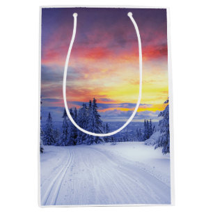 Winter scenery medium gift bag