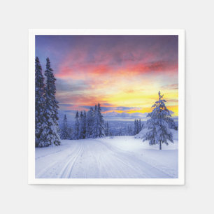 Winter scenery   napkin