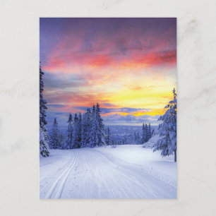 Winter scenery   postcard