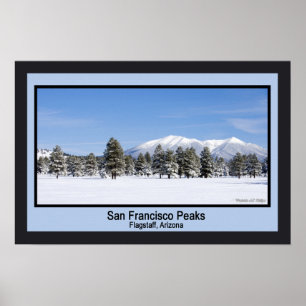 Winter Scenery San Francisco Peaks In Snow Poster