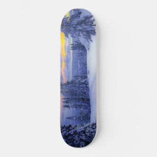 Winter scenery  skateboard