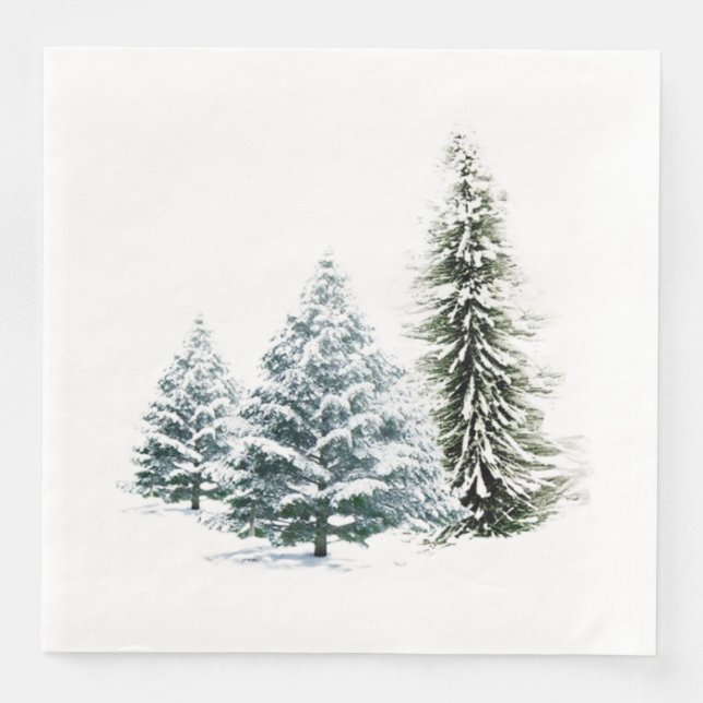 WINTER SCENERY STANDARD DINNER Napkins (Front)