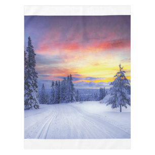 Winter scenery tablecloth