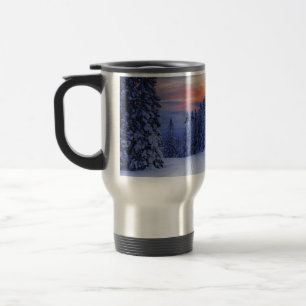 Winter scenery travel mug