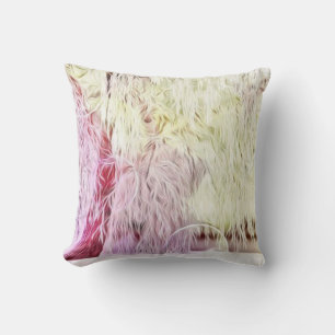 Winter scenery with snowed trees watercolor  cushion