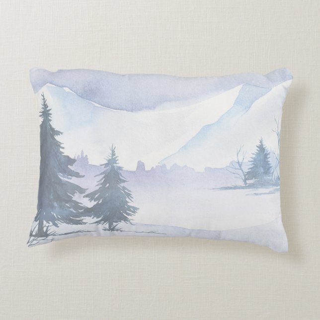 Winter Scenes double-sided print Decorative Cushion (Back)