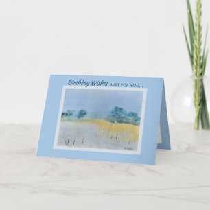 Winter Scenic Landscape Birthday Greetings Card