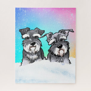 Winter Schnauzer Jigsaw Puzzle