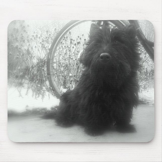 Winter Scottish Terrier Mouse Mat (Front)