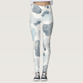 Winter Seamless Pattern Camouflage Style Leggings