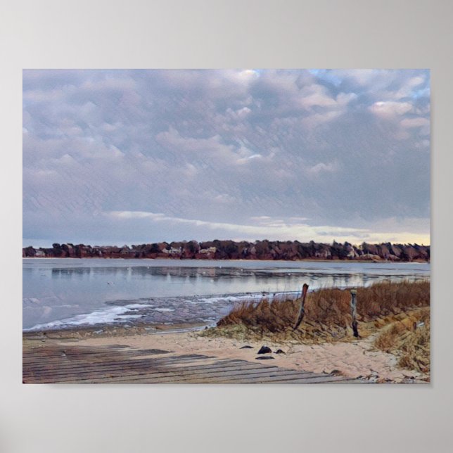 Winter Seashore Cape Cod Poster (Front)