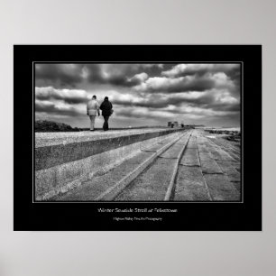 Winter Seaside Stroll, Fine Art Poster