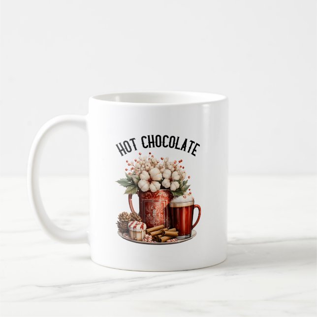 Winter Season hot chocolate  Coffee Mug (Left)