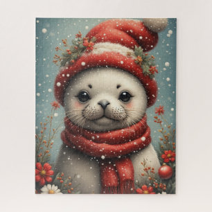Winter Season Seal  Jigsaw Puzzle
