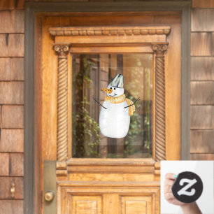Winter Season Snowman Decoration Window Cling