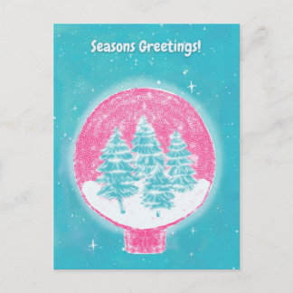 Winter Season's Greetings Holiday Postcard