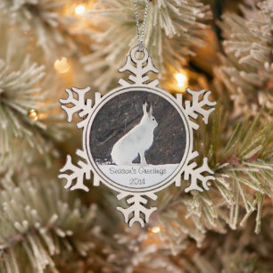 Winter Season's Greetings Snowflake Ornament