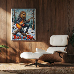 Winter Serenade: Lion's Frosty Riffs Poster