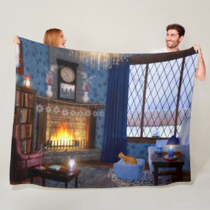 Winter Serenity Fleece Blanket