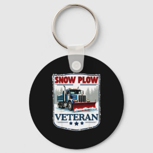 Winter Service Snow Plow Veteran Retired Funny Sno Key Ring