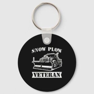 Winter Service Snow Plow Veteran Retired Funny Sno Key Ring