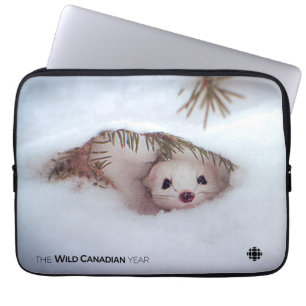Winter - Short-Tailed Weasel Laptop Sleeve