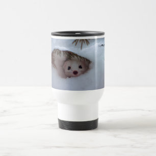 Winter - Short-Tailed Weasel Travel Mug
