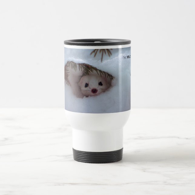Winter - Short-Tailed Weasel Travel Mug (Center)