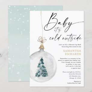Winter Shower by Mail gender neutral baby shower Invitation