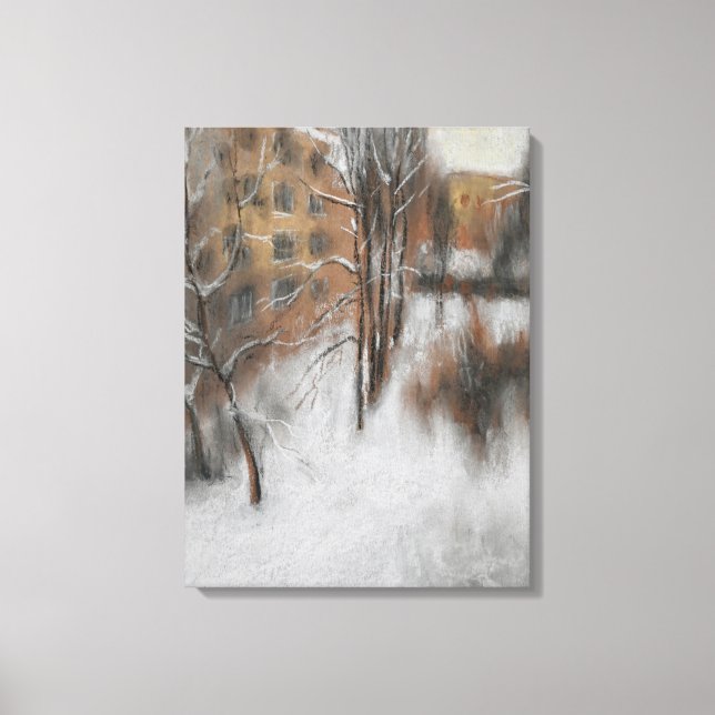 Winter Silence by the Window Canvas Print (Front)