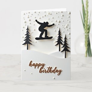 Winter Silhouette Birthday Card