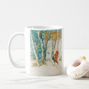 Winter Ski by Carl Larsson Coffee Mug