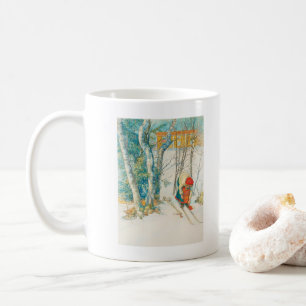 Winter Ski by Carl Larsson Coffee Mug