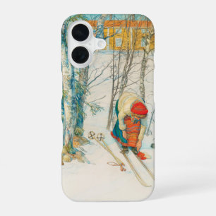 Winter Ski by Carl Larsson iPhone 16 Case
