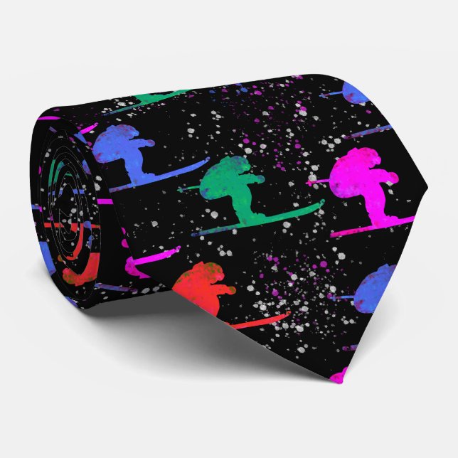 WINTER SKIER TIE (Rolled)
