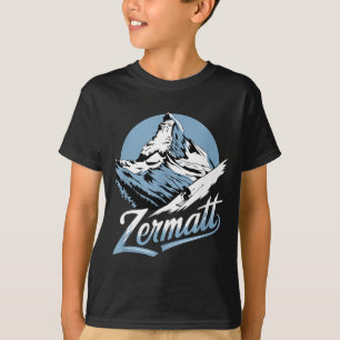 Winter skiing adventure zermatt mountain ski fun T-Shirt