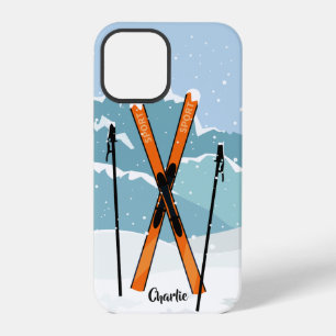 Winter Skiing custom name phone cases