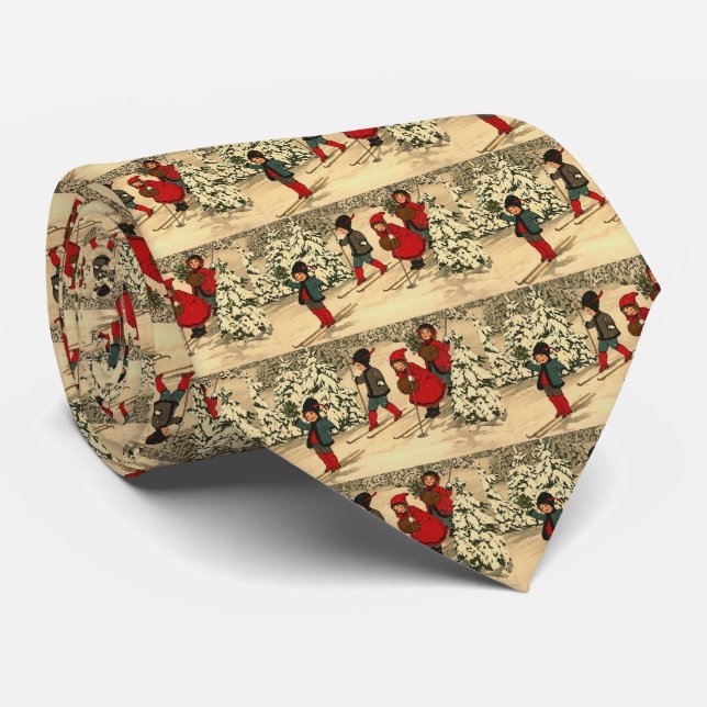 Winter Skiing Tie (Rolled)