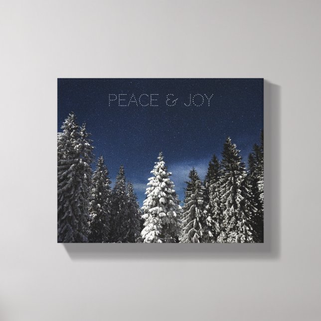 Winter Sky custom text canvas print (Front)