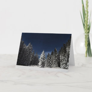 Winter Sky custom text greeting card