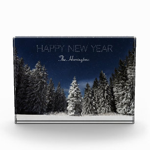 Winter Sky custom text photo block