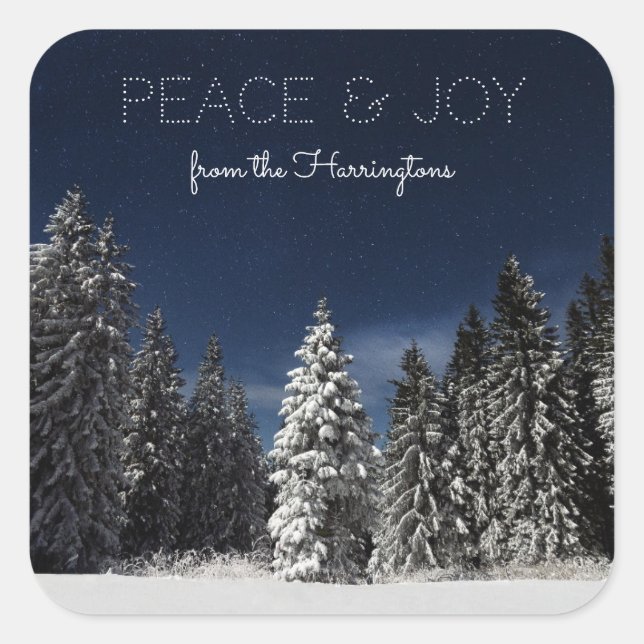 Winter Sky custom text stickers (Front)