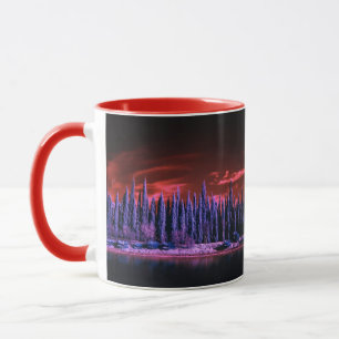 winter sky purple mug