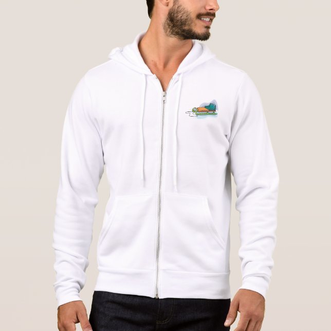 Winter Sled Fun Snow Sledge Hoodie (Front)